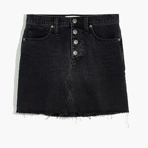 Madewell Rigid A-Line Black Skirt